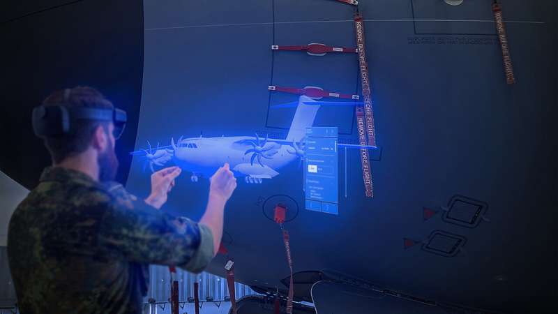 Maintenance and servicing of aircraft with augmented reality